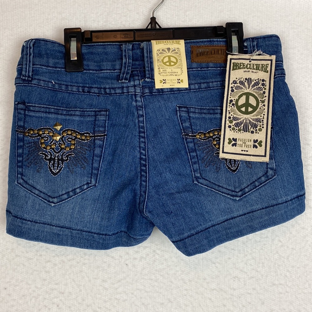 Women junior blue denim jeans short choose size_FC-0252SH-A